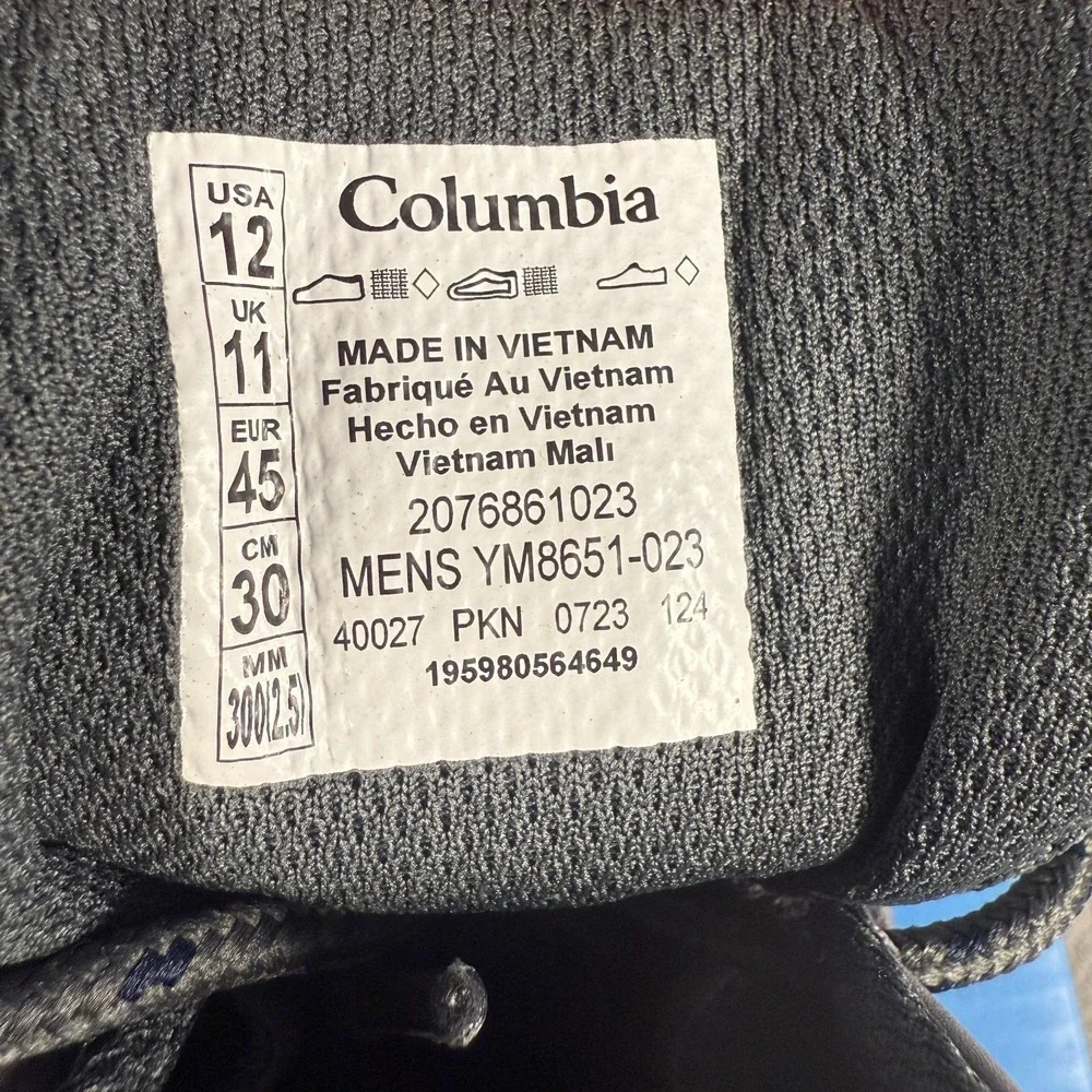Columbia Strata Trail Mid WP Men's Sz‎ 12 Gray
